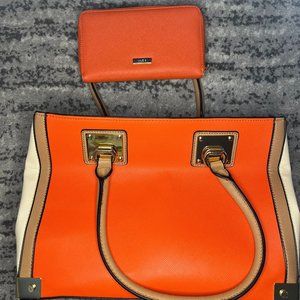 2 Piece Aldo Color-block Handbag with Shoulder Strap